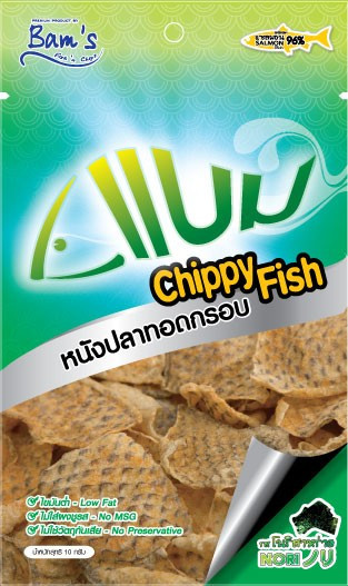 แบมส์ หนังปลากรอบ รสโนริสาหร่าย